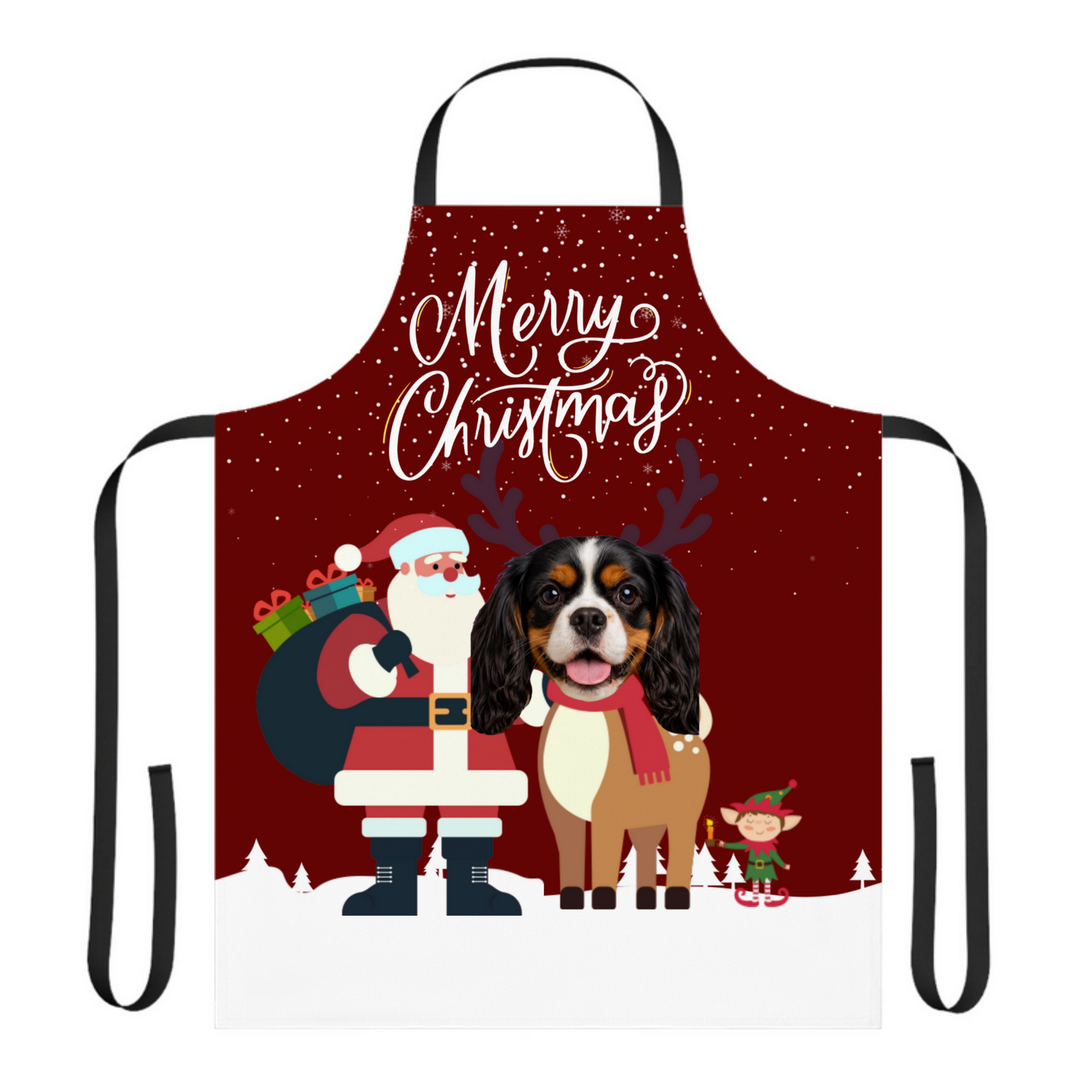 Personalized Pet Face Christmas Apron | Custom Dog & Cat Gift