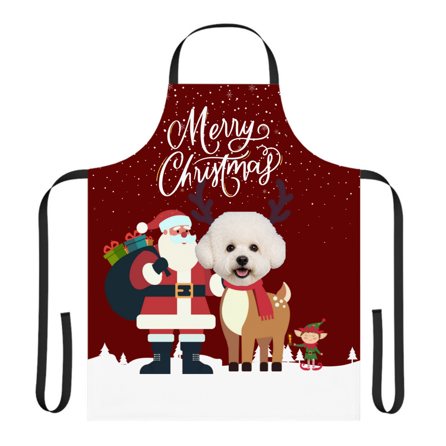 Personalized Pet Face Christmas Apron | Custom Dog & Cat Gift