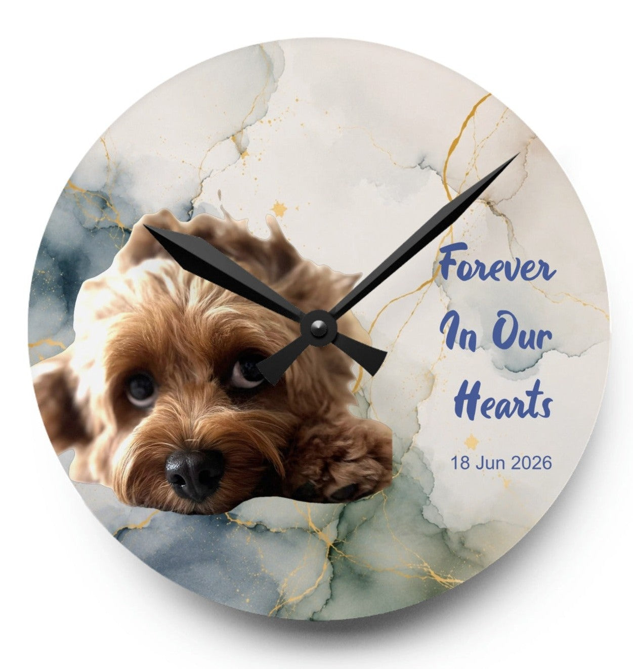 Close up image, Personalized Your Pet Wall Clock