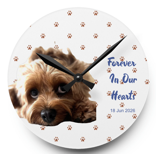 Memorial Pet Wall Clock - Personalized