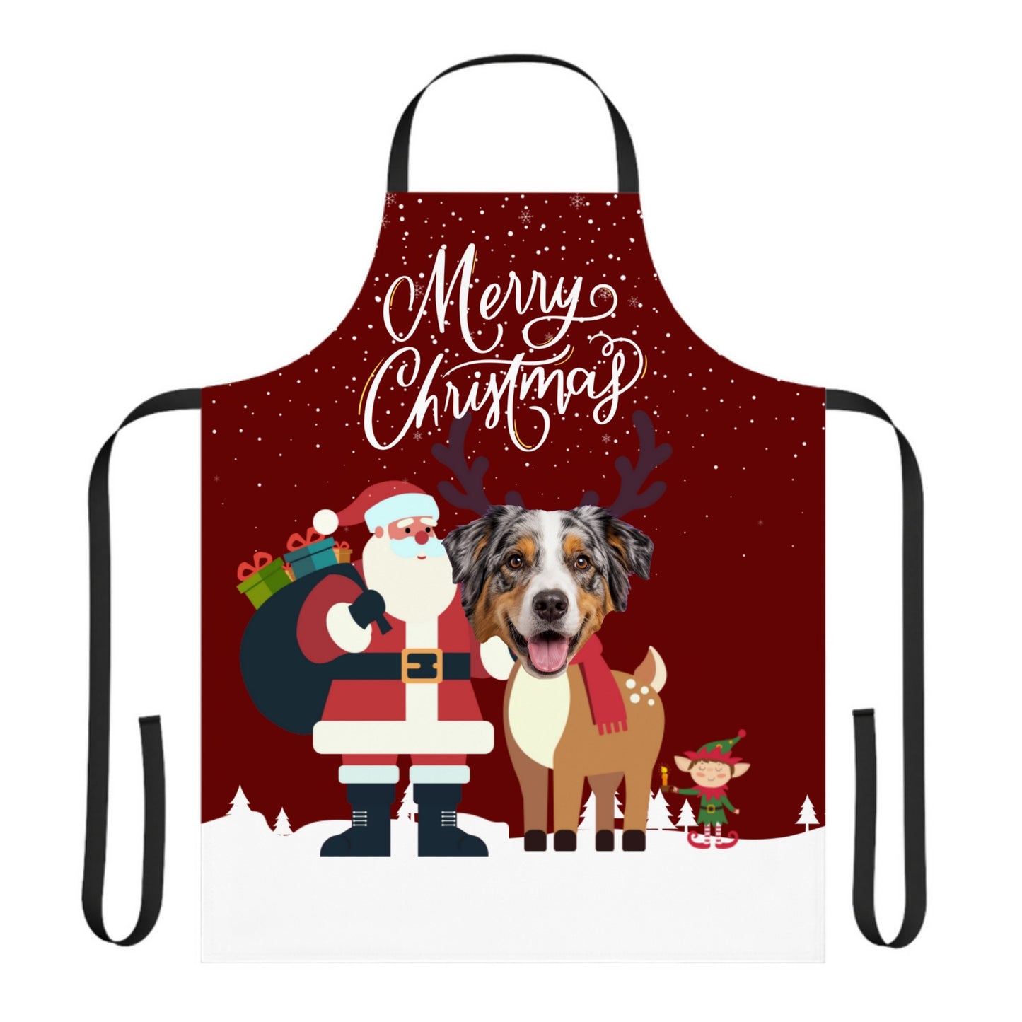 Personalized Pet Face Christmas Apron | Custom Dog & Cat Gift