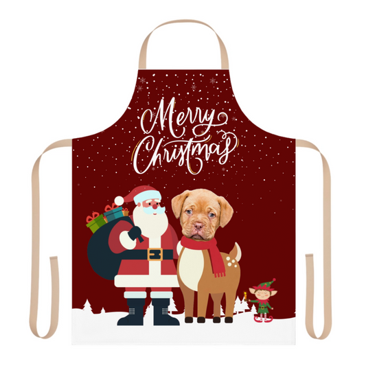 Personalized Pet Face Christmas Apron | Custom Dog & Cat Gift
